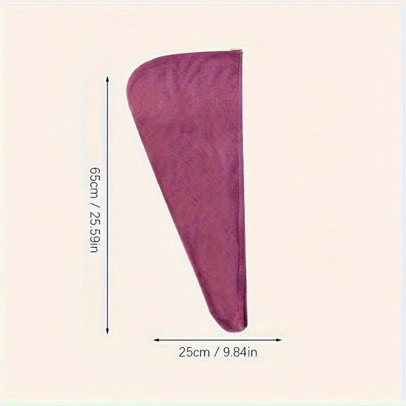 1Pc Dry Hari Cap, Coral Fleece, Polyesler Hair Drying Quick Towel Microfiber Shower Single Bandana Cap Ladies