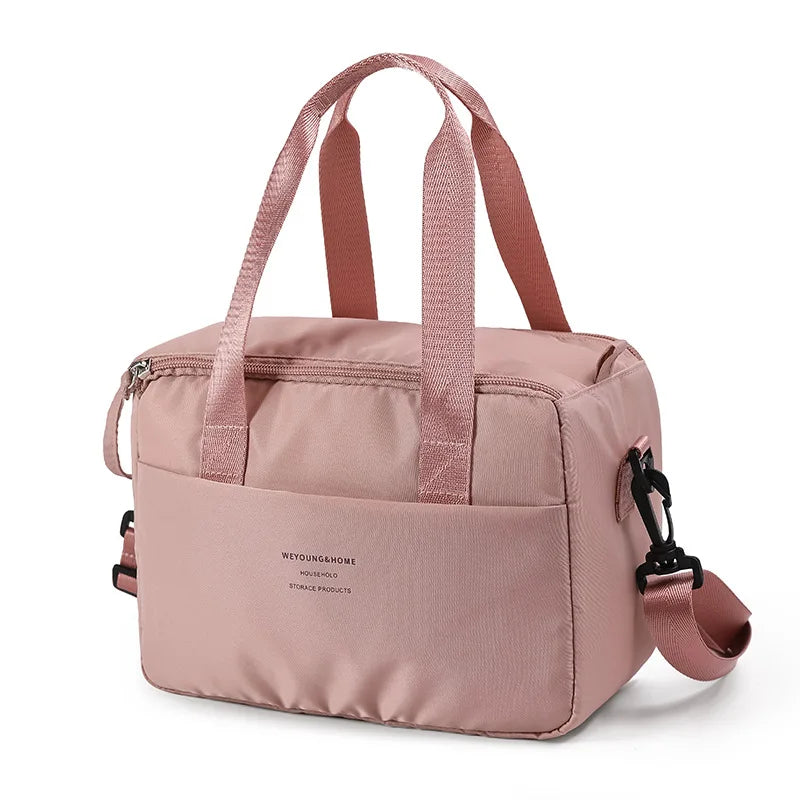 Portable Lunch Bag For OL Women Thermal Insulated Lunch Box Tote Cooler Handbag Waterproof Bento Pouch Office Food Shoulder Bags