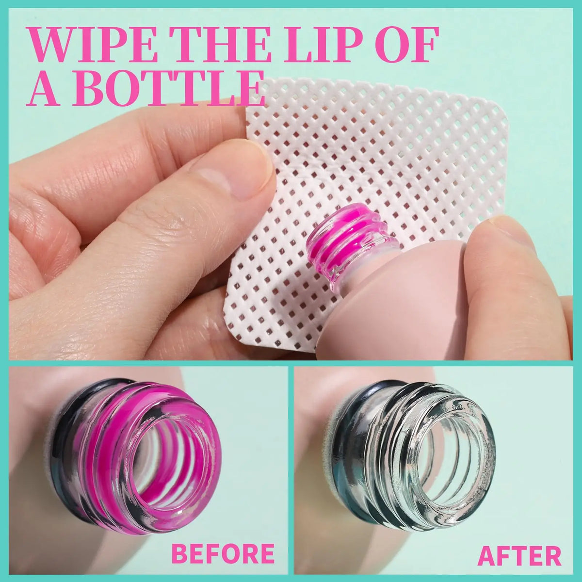 200Pcs/Box Lint Free Nail Wipes Eyelash Extension Glue Wipes Cleaner Cloth Non-Woven Fabric Nail Gel Remover Cotton Pad