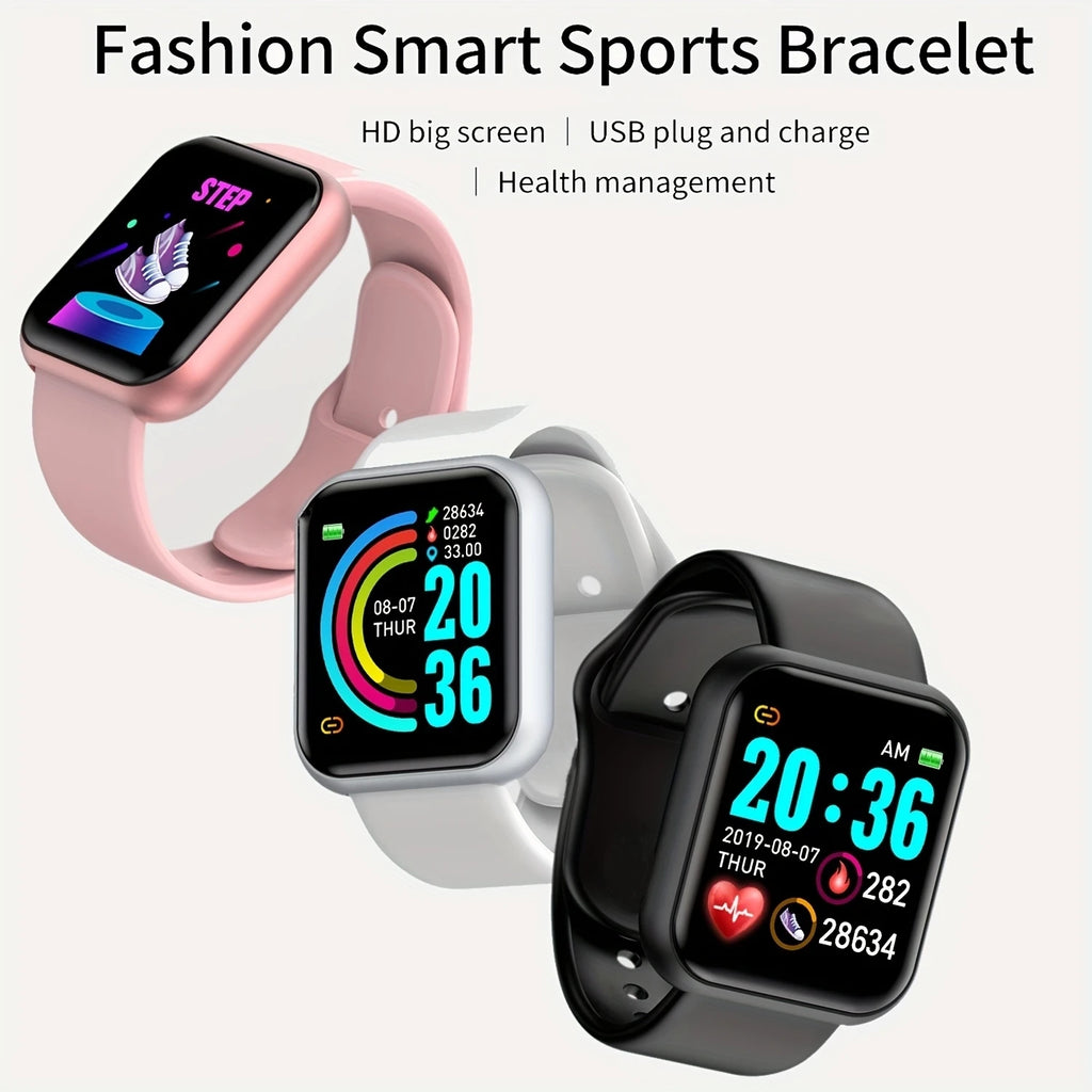 Men Watch Electronic Fitness Bracelet Smartwatch Smart Watch Y68 D20 Sleep Monitor Gift For IOS Android Smartphones Alarm Clock
