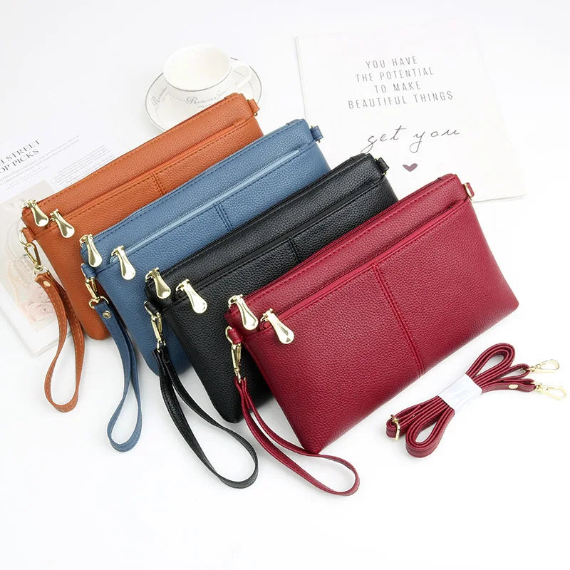 Fashion Women Clutch Bag PU Leather Crossbody Bags Small Shoulder Handbag Female Mobile Phone Purse Bags