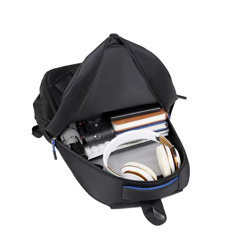 Versatile Men's Practical Backpack Multi-Color Option Multi-Pocket Adjustable Strap Lightweight for Daily Use Work Bag