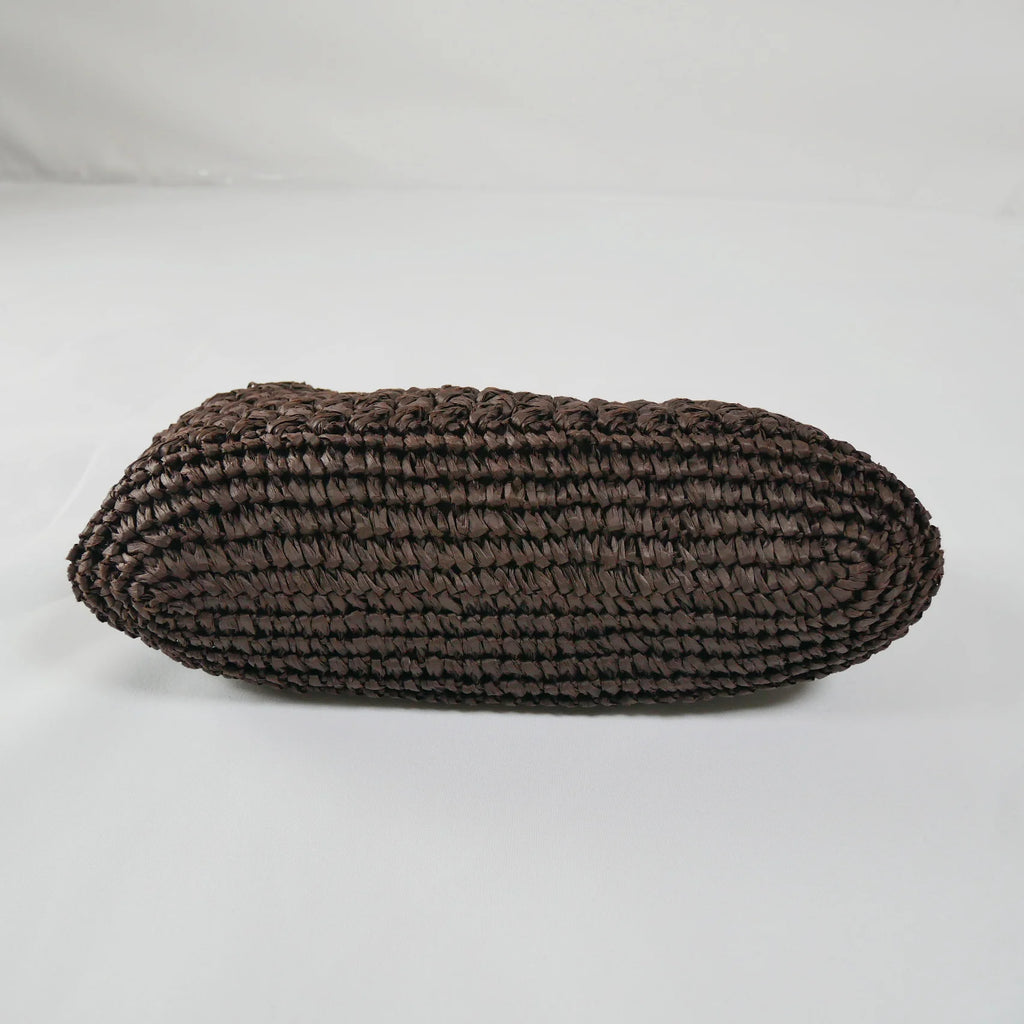 Fashion Straw Clip Shell Clutch Bag for Women Designer Paper Woven Handbags Casual vintage Handmade Summer Beach Bag 2025