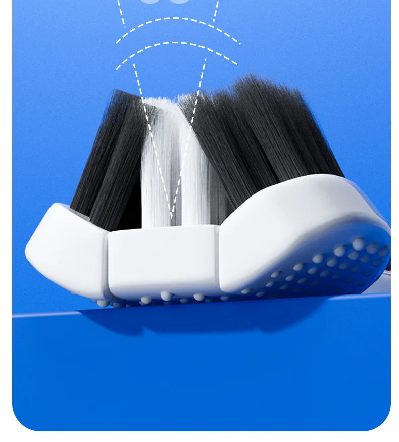 3D Manual Toothbrush 6pcs Three sided U-shaped Soft Toothbrush for Comprehensive Oral Cleaning for Adults, Men and Women, Couple