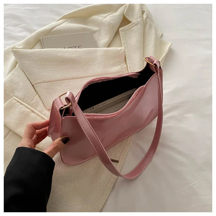 New Simple Casual Underarm Women's Bag Foreign Textured Hand Carry Small Square Bag Fashion Versatile Commuter Shoulder Bag