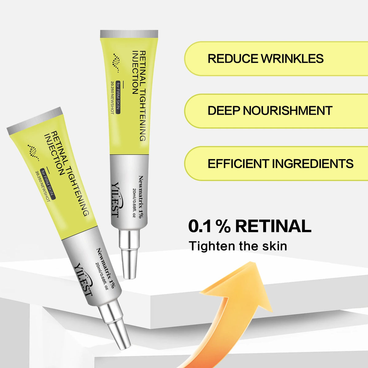Retinal Eye Cream 20ml with Retinol Ceramide Panthenol Hydrating Firming Eye Care Cream for Fine Line Skin Care