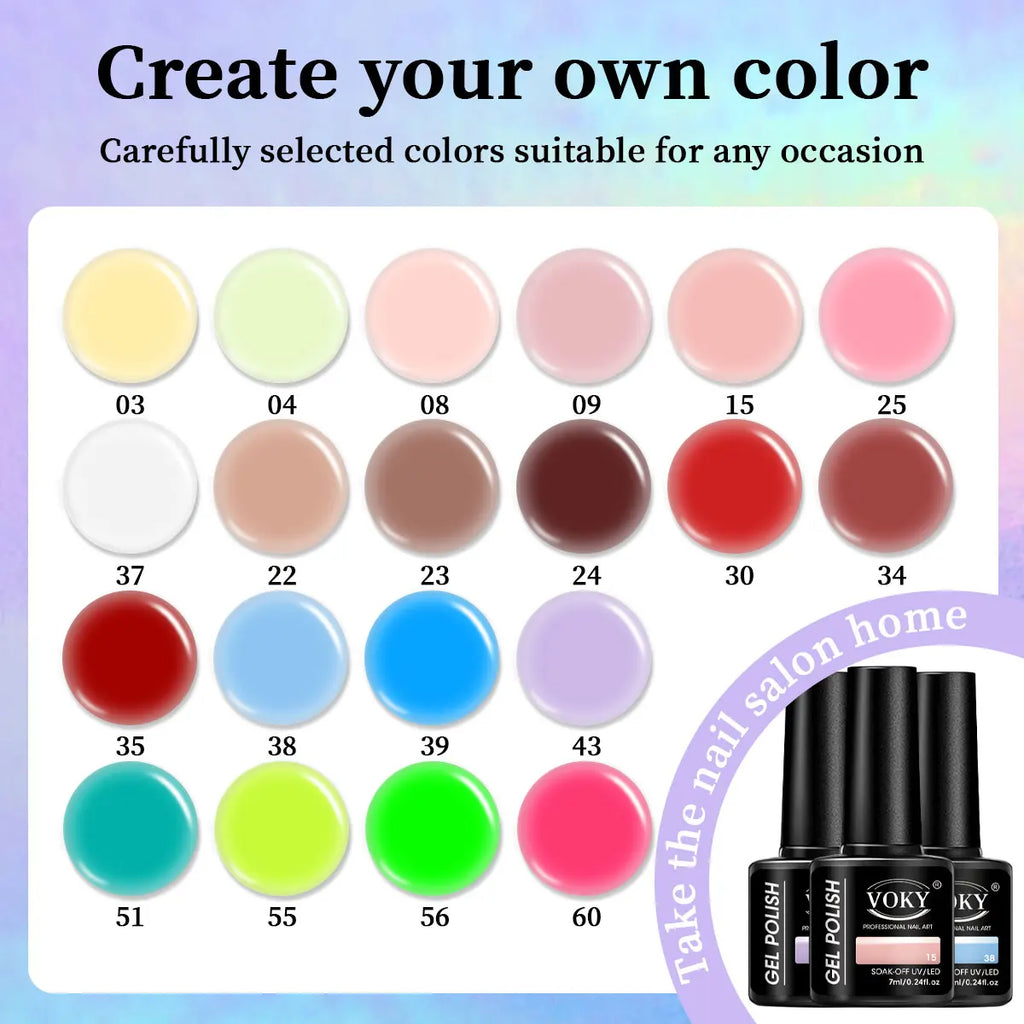 VOKY 6-Piece Set of Nail Gel, Seasonal Fashionable Nail Gel, The Perfect Gift for Ladies to Give During Festivals