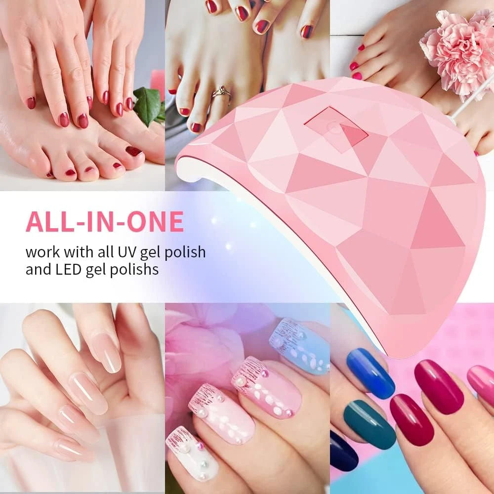 Nail Dryer Lamp UV Light for Nails Eyes Protection UV Lamp for Gel Nails Gel Nail Polish Curing Dryer Home Salon Tool