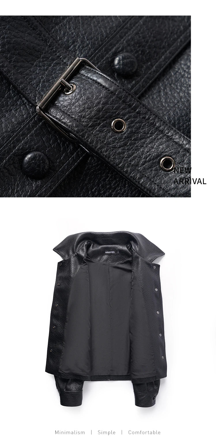 fashion genuine leather jacket woman, 2025 autumn sheepskin coat