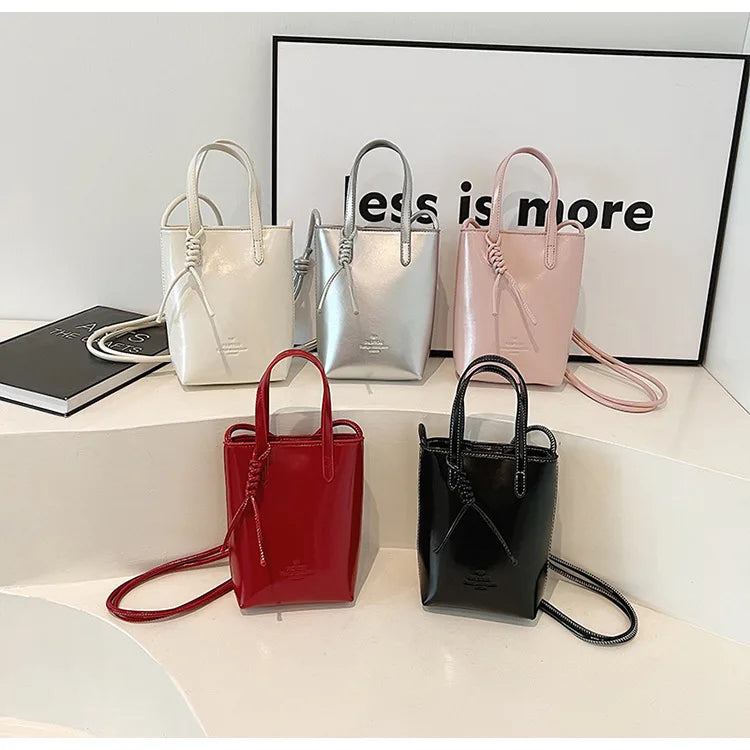 PU Leather Mini Crossbody Bag for Women 2025 New Korean Fashion Luxury Shoulder Bags Female Simple Retro Handbags and Purses