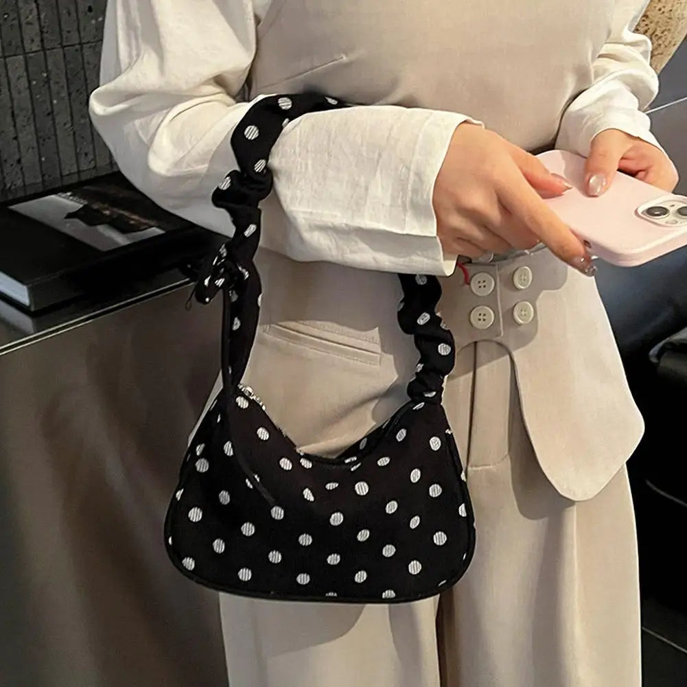 Fashion Grid Mini Handbags Adjustable Shoulder Strap Korean Hand-held Commuting Bag Single-shoulder Crossbody Bag Underarm Pouch