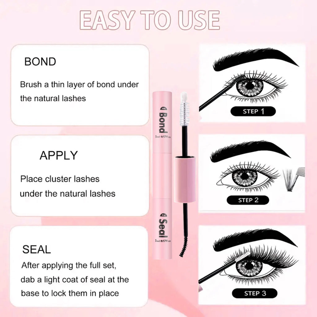 Lash Glue And Seal 10ml Individual Lashes Glue And Seal Super Strong Hold Lash Extension And Lash Glue Remover 5ml Tweezers Kit