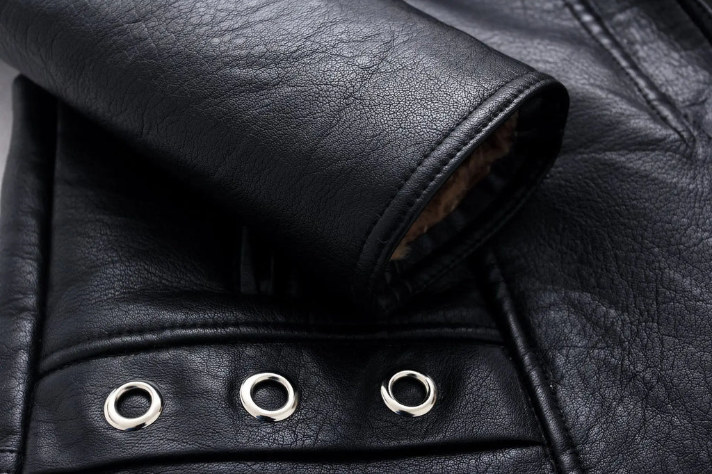 Women's Biker Style Thickened Short Leather Jacket Autumn Winter Street Fashion PU Material Versatile Outerwear Coat