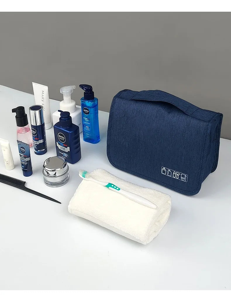 Travel Waterproof Cationic Hook Toiletry Bag Home Bathroom Makeup Product Storage Hanging Bag Beauty Organizing Bag