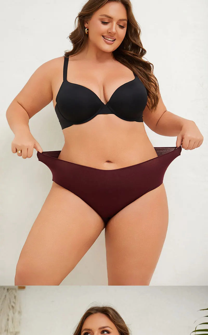 4Pcs/Set Comfort Cotton Panties Women High Waist Briefs Seamless Underwear Breathable Underpants Plus Size Panty S-2XL Intimates