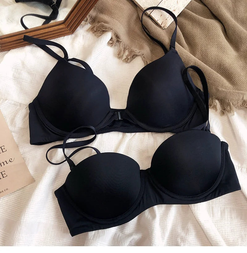 1/2 Cup Seamless Bras For Women Underwear Push Up Bra Bralette Comfort Soft Invisible Brassiere Non-Wire Simple Sexy Lingerie Pu