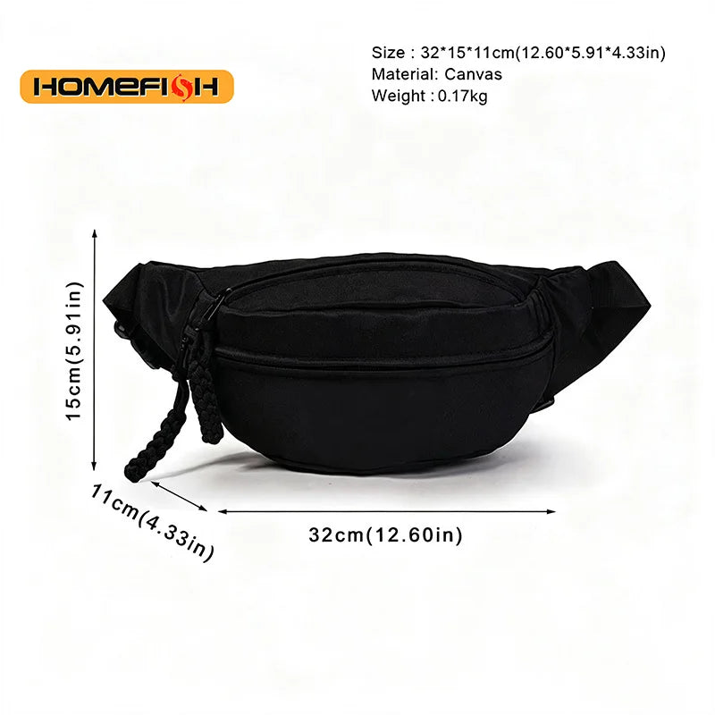 HOMEFISH Men Women Casual Crossbody Chest Bag Versatile Sport Sling Bag