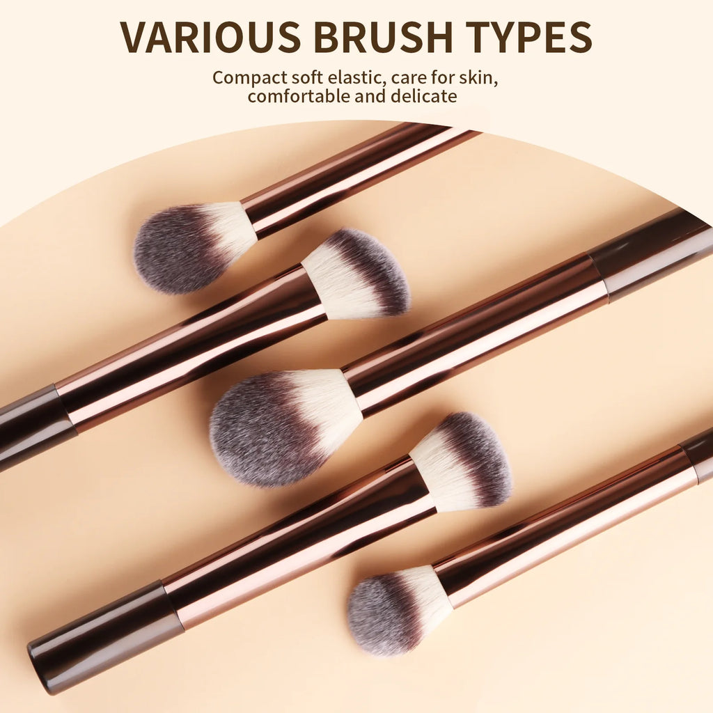 13 pcs Makeup Brush Set, Dense Bristles, Aluminum Alloy Handle, Suitable for All Skin Types