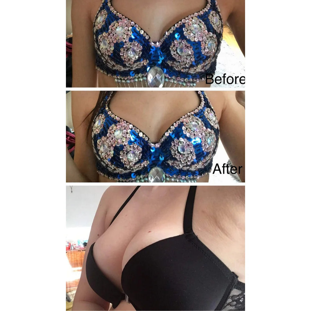 1Pair Chest Push Up Sticky Bra Thicker Sponge Bra Pad Breast Lift Up Enhancer Silicone Removeable Inserts Swimsuit Invisible Bra