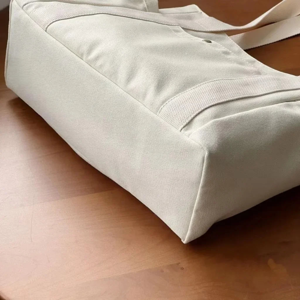Versatile Forest Style Women'S Canvas Shoulder Bag Large Capacity Book Storage Student Bag For Classroom Travel Daily Use Durabl
