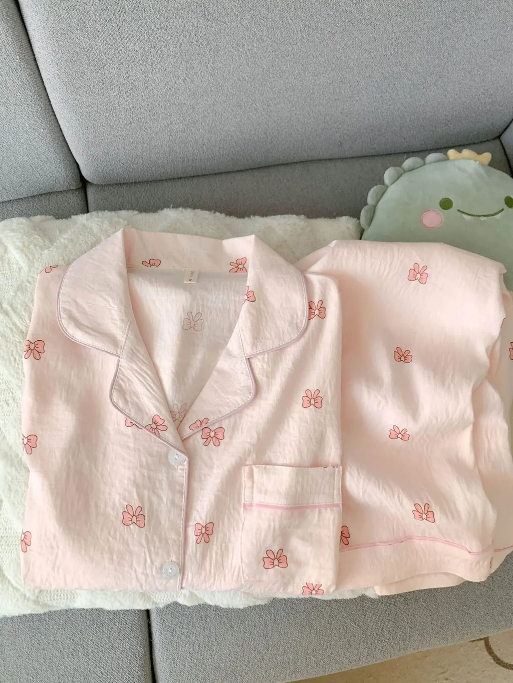 Spring/Autumn New Arrivals: Cloud-Print Cotton Long-Sleeved Pyjama Set for Women Adorable Sweetheart Style Nightwear Homewear