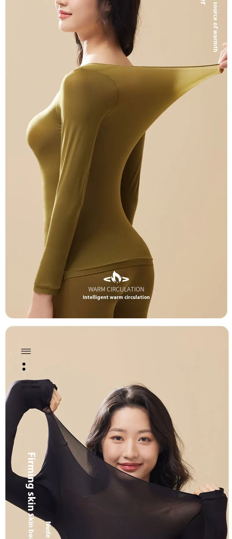 Women's Thermal Underwear Winter Clothes Seamless Thick Double Layer Warm Lingerie Women Thermal Clothing Set Woman 2 Pieces