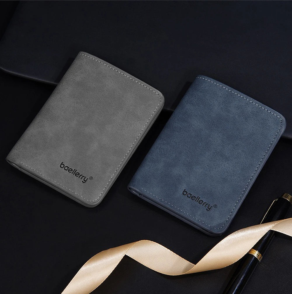 Baellerry Wallet for Men PU Leather Front Pocket Minimalist Money Clip Travel Essentials