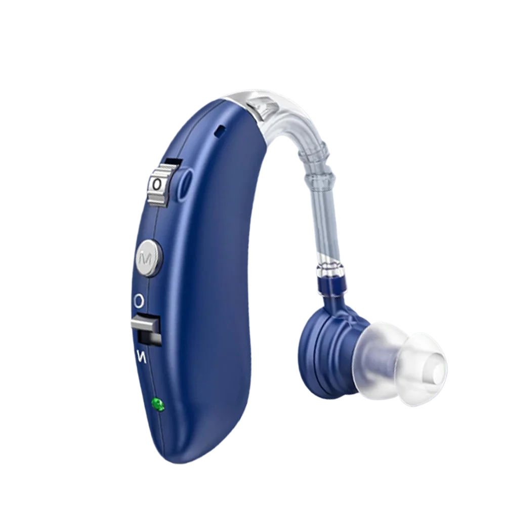Rechargeable Digital Hearing Aid Adjustable Tone Best Sound Amplifier Portable Deaf Elderly BTE Hearing Aid