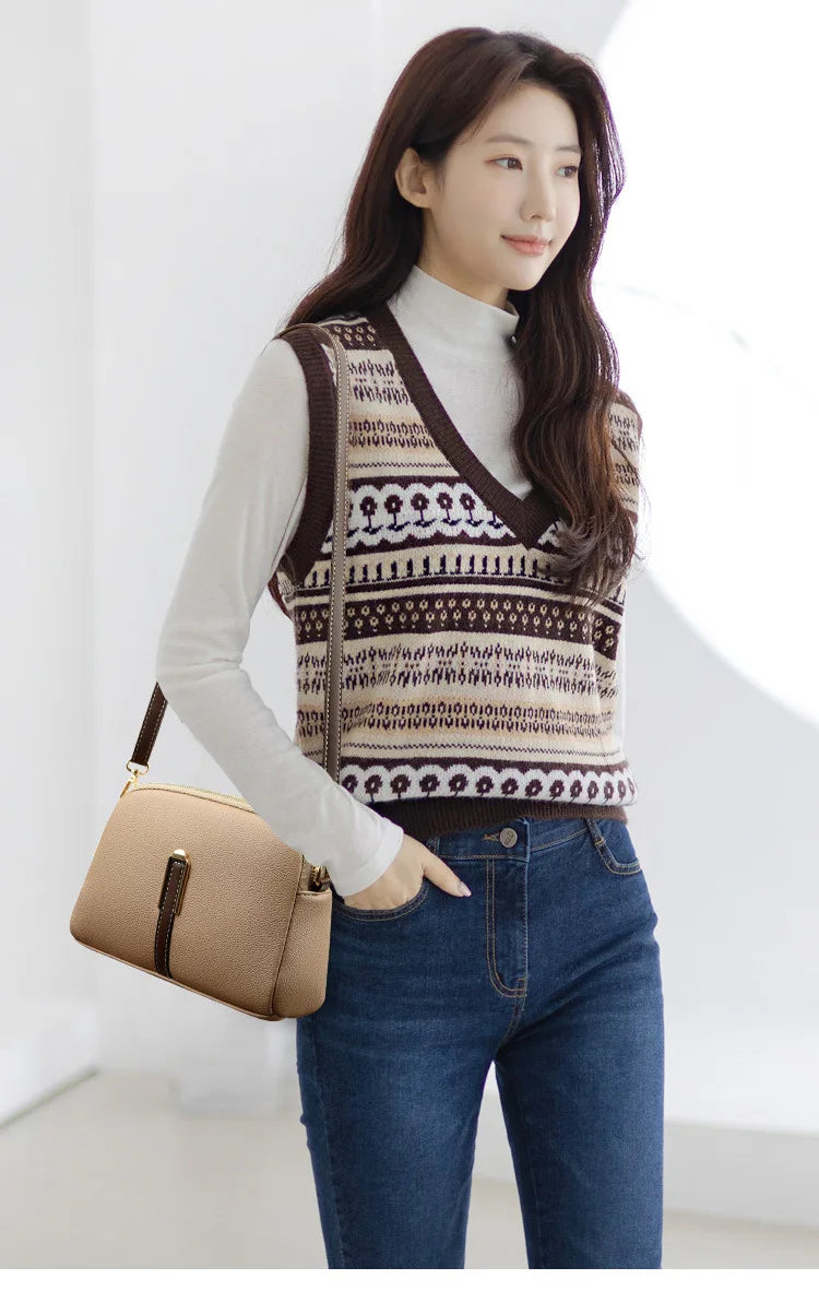 Women Handbag Designer Cowhide Flap Bag Luxury Women's Messenger Bags Crossbody Bags For Women