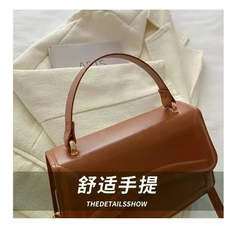 High Quality PU Leather Handbag Purse Women's Bag Solid Color Shoulder Crossbody Bags Lady Messenger Small Tote for Women Girls