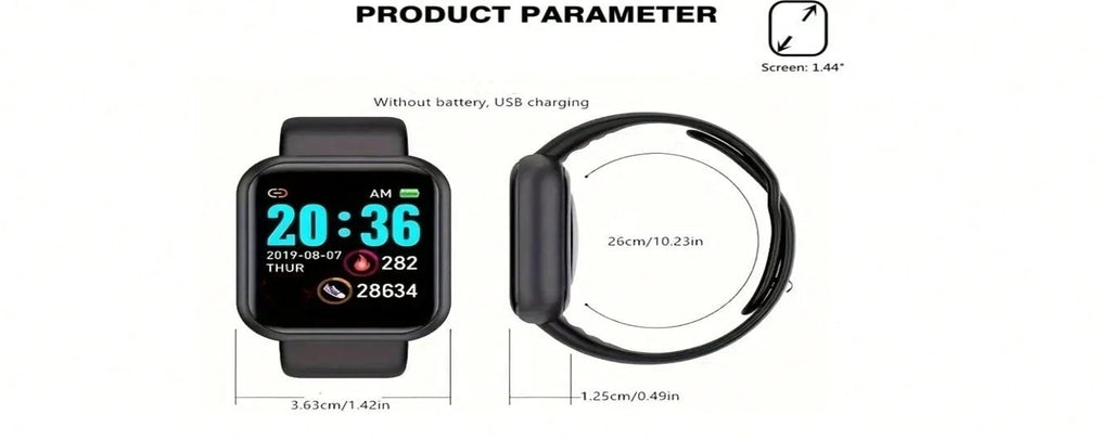 Sports Smartwatch Women Bracelet Men Smart Watch Connected Music Control Player Fitness Step Sleep Monitor Y68 D20 Alarm Clock