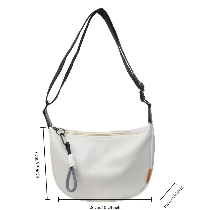 New Fashion Crossbody Bag Simple Wide Shoulder Strap Design Single Shoulder Bag Original Style Commuting Dumpling Women Bag