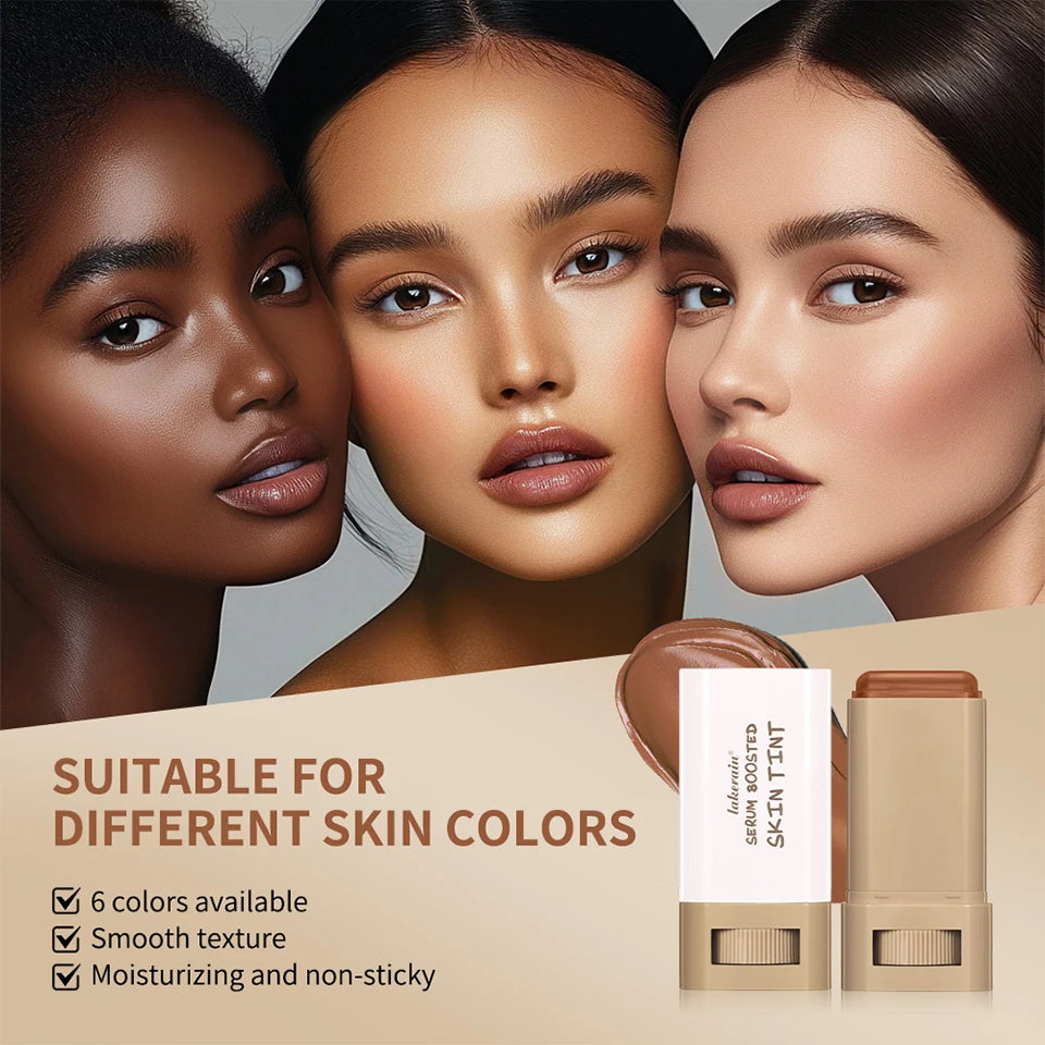 Skin Tint Stick Waterproof Nourishing Solid Tinted Serum Foundation Skin Tint Balm Face Tinted Face Contour Stick Makeup