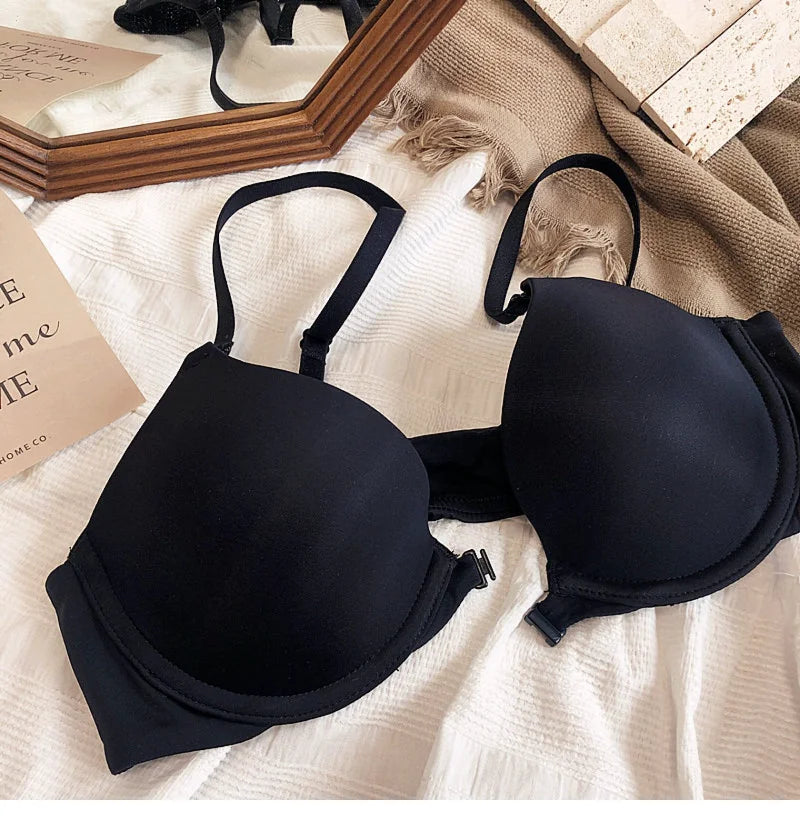 1/2 Cup Seamless Bras For Women Underwear Push Up Bra Bralette Comfort Soft Invisible Brassiere Non-Wire Simple Sexy Lingerie Pu