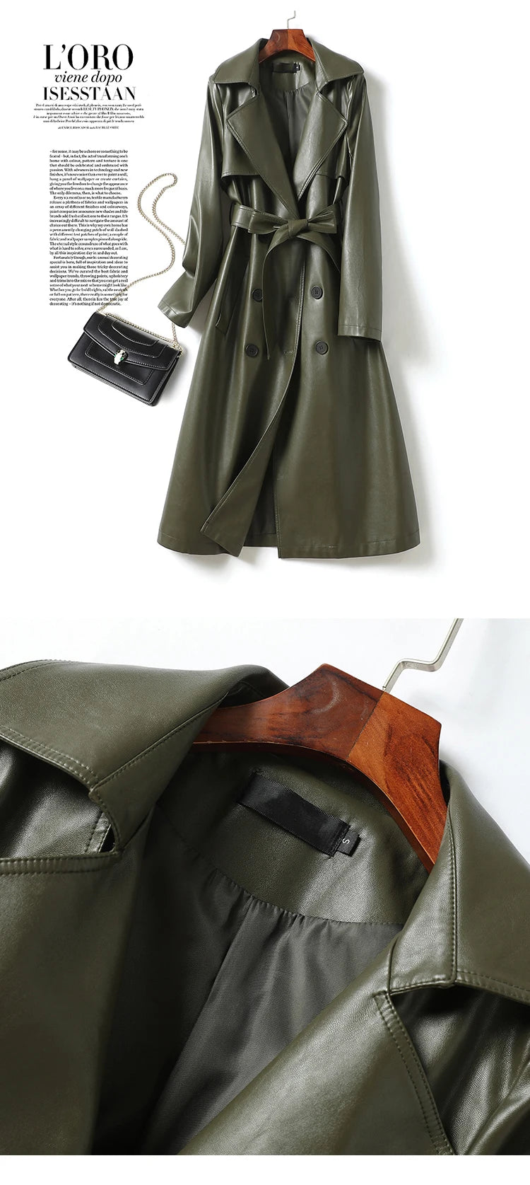 Vintage Wine Red Women's Split Sheep Leather Trench Coats Fashion Double-breasted Lace-up Belt Ladies Mid Long Sheepskin Outwear