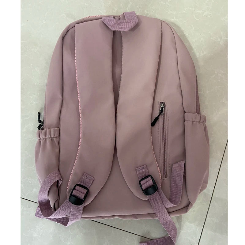 New Female Fashion Men High Capacity Waterproof College Backpack Trendy Women Laptop School Bags Cute Girl Travel Book Bag Cool