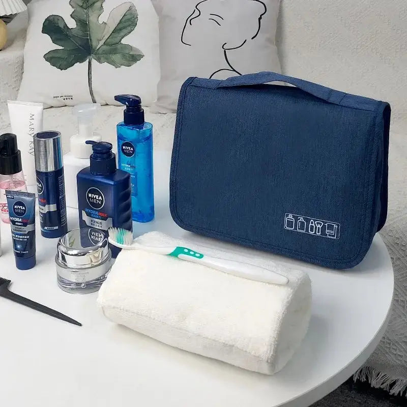 Travel Waterproof Cationic Hook Toiletry Bag Home Bathroom Makeup Product Storage Hanging Bag Beauty Organizing Bag