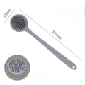 Silicone Back Scrubber Brush for Shower  Long Handle Body Deep Cleansing and Exfoliating Massage Double-Sided Soft Bristles
