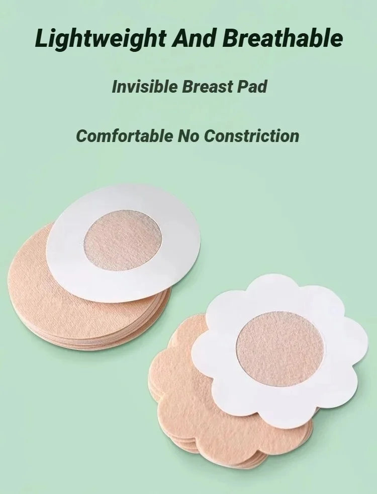 CHUANGERM Women Nipple Cover Chest Stickers Seamless Breathable Self-Adhesive Comfortable Invisible Coverage