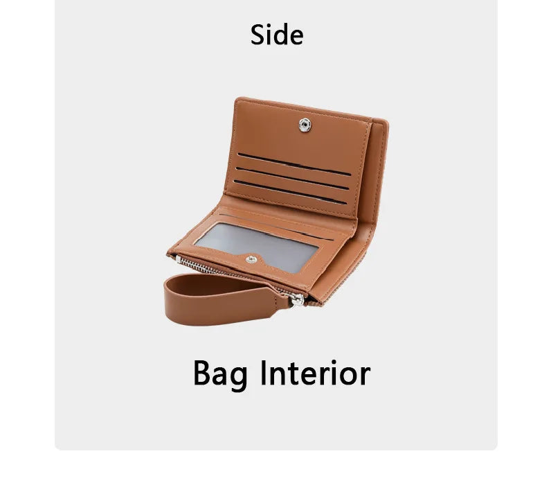 Baellerry Fashion Zipper Wallets Buckle Coin Purse Hand Women's Short Wallet Bifold Multi-slot Card Holder