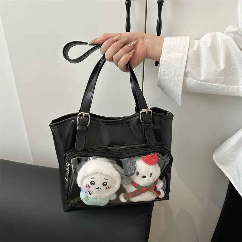 Anime Two-Dimension Japanese Uniform Bag Jk Shoulder Bag Large Capacity Crossbody Versatile Badge Display Bag Doll Itabag Purse