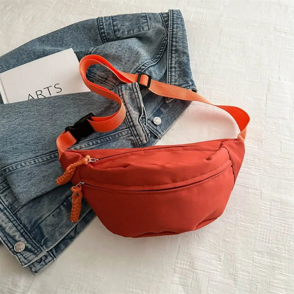 Half Moon Women's Chest Bag New Oxford Cloth Large Capacity Waist Bags Waterproof Multifunctional Running Belt Bags Sport