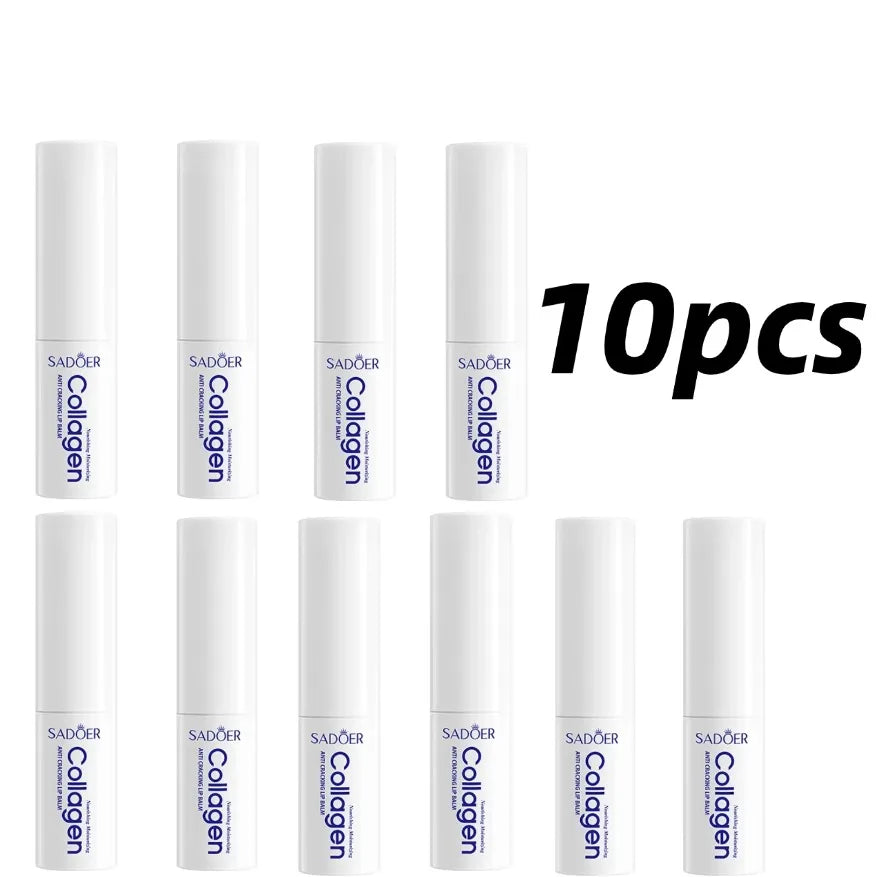 SADOER Collagen Moisturizing Lip Balm Nourishing Anti-Cracked Long-Lasting Hydration 1/2/3/5PCS Stick Lip Skin Care