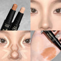 Dual-ended contour stick, facial foundation, concealer, long-lasting dark circles, correcting contour concealer, makeup