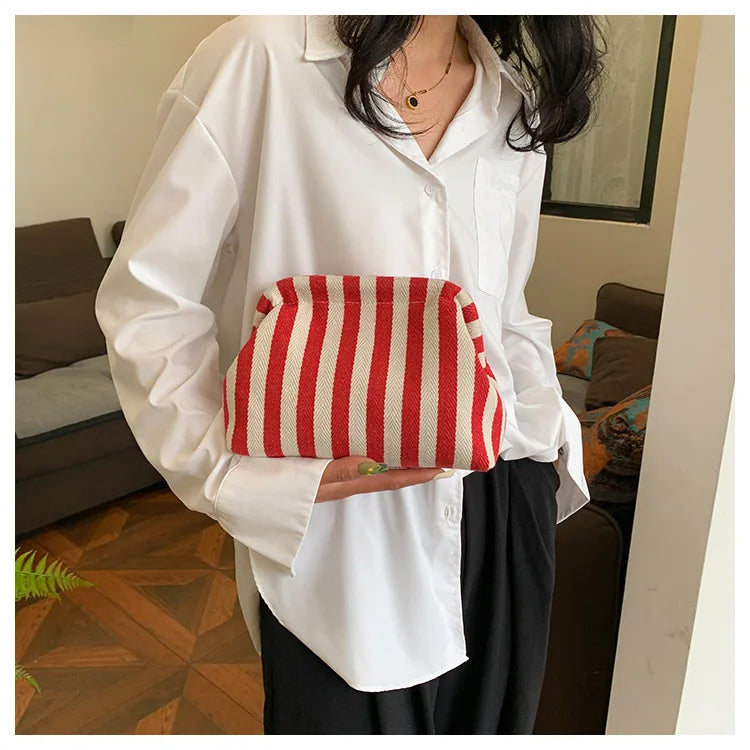 Summer Woven Crochet Purses for Women Beach Clutch Handbags 2026 Dumpling Hobo Casual Colorblock Bag Ladies Ruched Cloud Purse