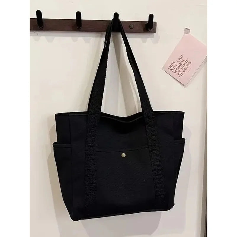 Versatile Forest Style Women'S Canvas Shoulder Bag Large Capacity Book Storage Student Bag For Classroom Travel Daily Use Durabl