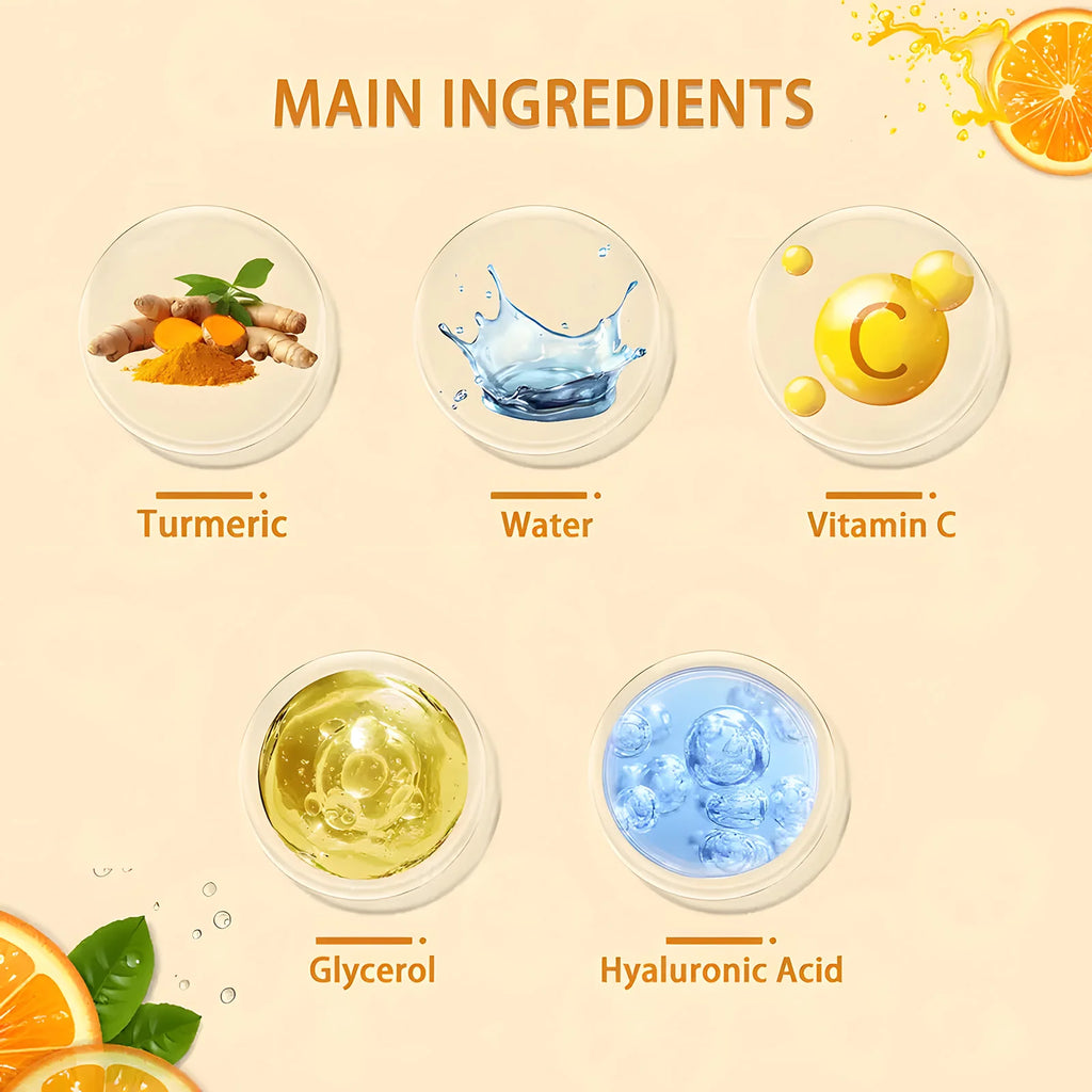 Turmeric&Vitamin C Neck Facia  Care Wrinkle Lines Lifting Whitening Tighten Double Chin Anti-age Rejuvenation Skin Care Product