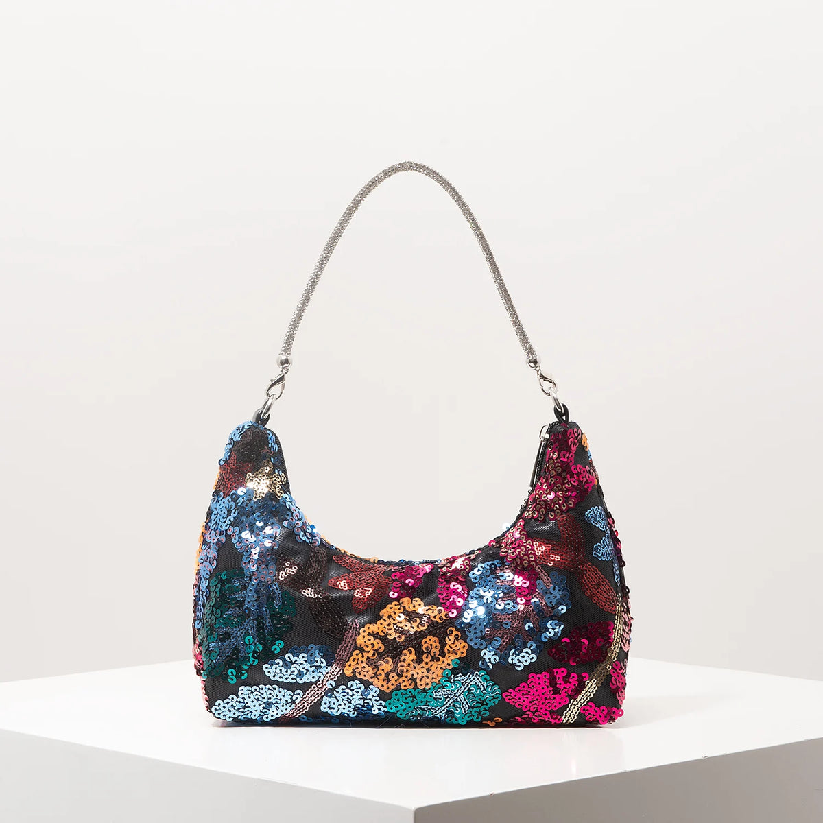 Shoulder Bag,Floral Pop,Sequin Bag,Embroidery,Gala Night,Party Outfits,Prom Bag,Wedding Items,Elegante,Valentine,Random Pattern