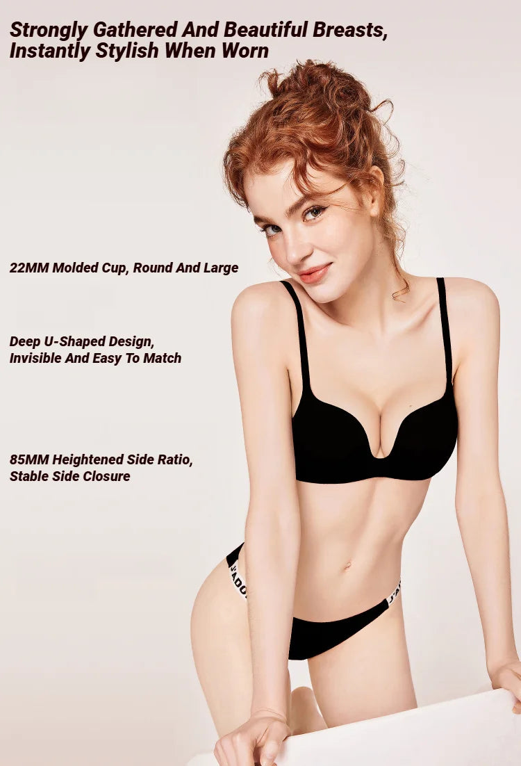 Women Seamless Bra Sexy No Wire Push Up Underwear Girls Students Breathable Thin Bras Female'S Gathered Ice Silk For Comfort