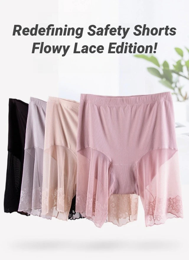 Plus Size Safety Short Pants Summer Women Seamless Underskirt Shorts Anti Rub Thigh Boyshorts Sexy Lace Boxers Pregnant High